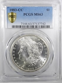 1883-CC MORGAN DOLLAR PCGS MS63
