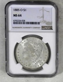 1885-O MORGAN DOLLAR NGC MS-64