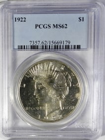 1922 PEACE DOLLAR NGC MS 63