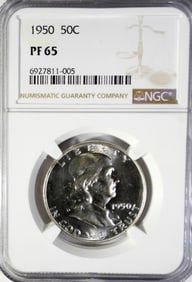 1950 FRANKLIN HALF NGC PF65