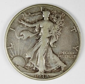 1938-D LIBERTY WALKING HALF DOLLAR