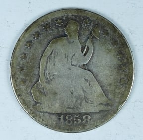 1858-S SEATED LIBERTY HALF DOLLAR