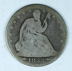 1855-O SEATED LIBERTY HALF DOLLAR