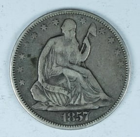 1857 SEATED LIBERTY HALF DOLLAR