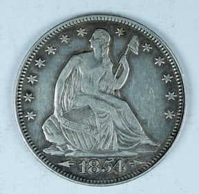 1854 SEATED LIBERTY HALF DOLLAR