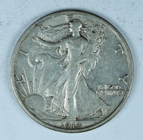 1917-D REV Mint Mark WALKER 50c