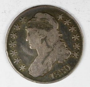 1830 CAPPED BUST HALF DOLLAR