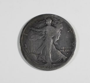 1916-S WALKING LIBERTY HALF DOLLAR