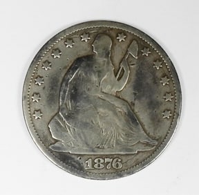 1876 SEATED LIBERTY HALF DOLLAR