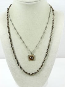 (2) VINTAGE STERLING NECKLACES - UNIQUE