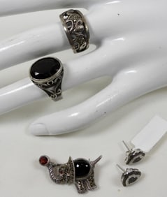 CUTE 925 ELEPHANT PIN & RING plus MORE