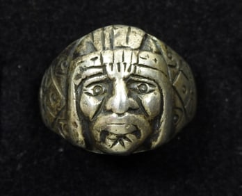INDIAN CHIEF STERLING RING