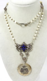 VTG STERLING ROSARY for repair