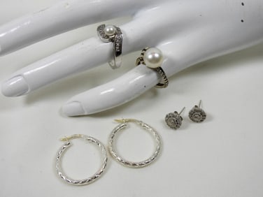 FUN STERLING FASHION LOT - EARRINGS &