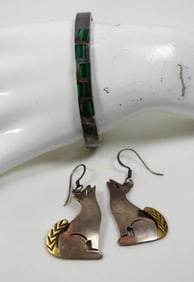 MEXICO STERLING EARRING & BRACELET
