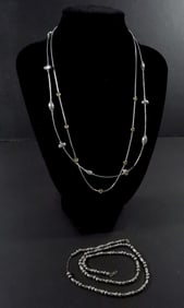 925 (3) VARIETY NECKLACES LENGTH 16''-17''