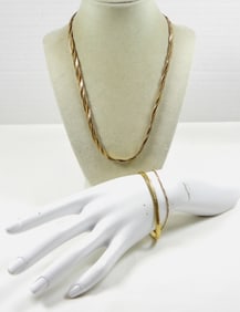 (925) (2) 8'' BRACELETS (1) 19'' NECKLACE