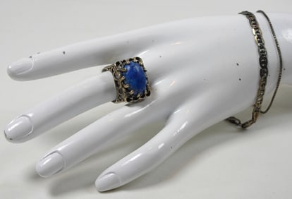 (925) (2) 8'' BRACELETS (1) SIZE 7.5 RING