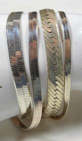 (4) STERLING BRACELETS