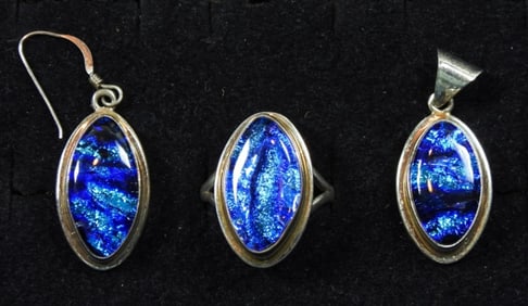 BLUE SPARKLE 925 JEWELRY LOT