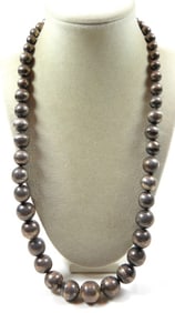 24" STERLING GRADUATED BALL NECKLACE