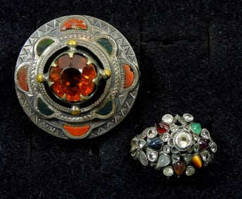 (2) ANTIQUE STERLING JEWELRY PIECES