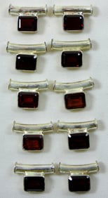 (10) STERLING NECKLACE SLIDES w/STONES