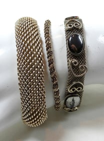 (925) 3 BRACELETS SIZES LENGTH 7-8''