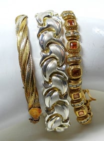 (925)  7.5'' DECORATIVE BRACELETS (3)