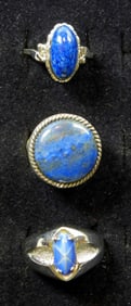 VTG 925 STAR SAPPHIRE & LAPIZ LAZULI RINGS
