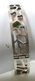 TAXCO 925 HINGED TURQUOISE BRACELET