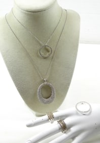(5) DIAMOND LIKE FASHION JEWELRY