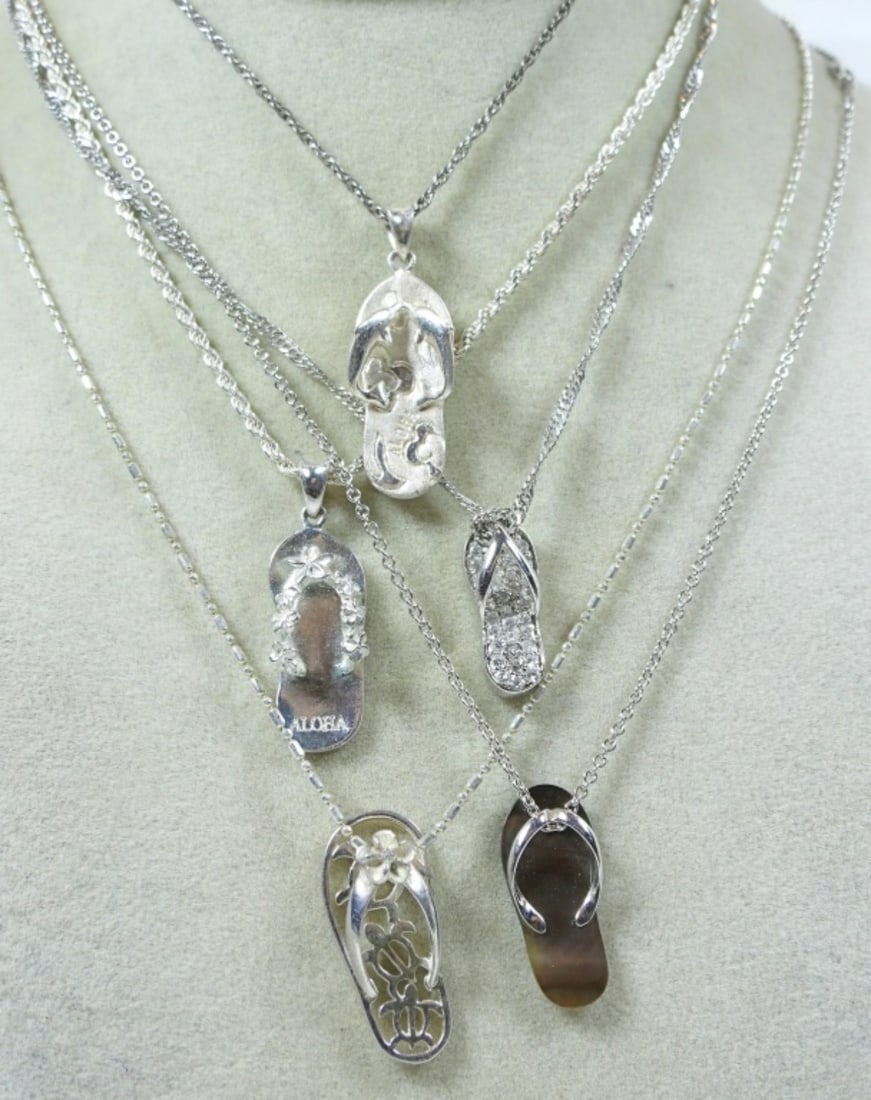 SUPER COOL 925 FLIP-FLOP NECKLACE LOT (1 of 3)
