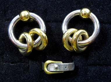 TWO TONE STERLING JEWELRY LOT