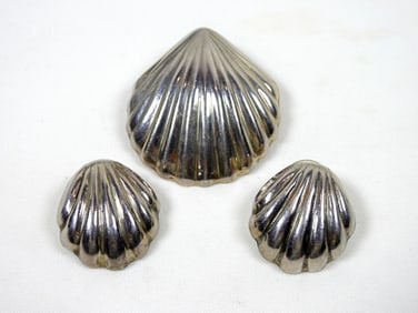 VTG MEXICO SEASHELL PENDANT & EARRINGS