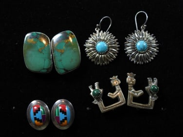 SOUTHWEST 925 TURQUOISE EARRINGS
