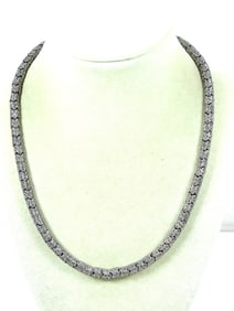 18.5'' STERLING CRYSTAL DECOR NECKLACE