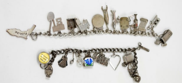 2 7-7.5'' STERLING PENDANTS BRACELETS