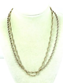 2 18'' TWISTED STYLE STERLING NECKLACES