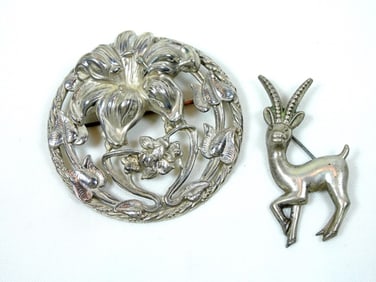 2 STERLING PINS 1.5-2''