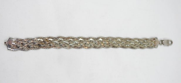 1 8'' STERLING BRAIDED CHAIN STYLE BRACELET