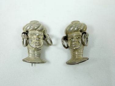 2 MEXICO STAMPED STERLING PINS