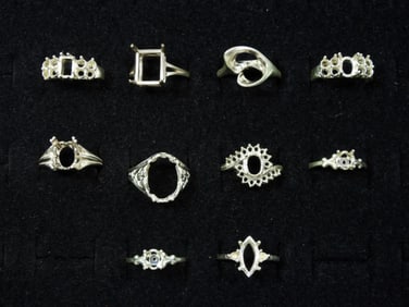 10 STERLING RING SETTINGS