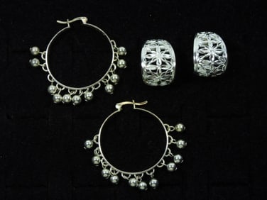 2 VARIETY STERLING EARRINGS SETS