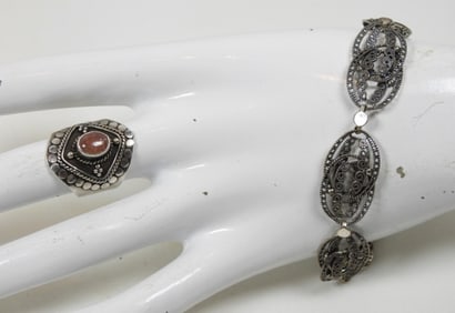 STERLING BRACELET AND RING