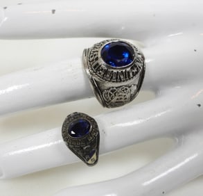 WOMEN AND MEN STERLING CLASS RINGS