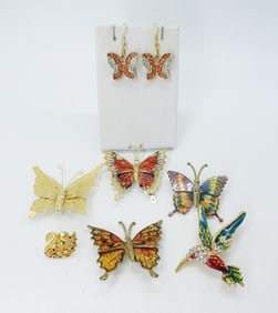 BUTTERFLY & BIRD PINS / EARRINGS