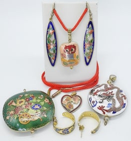 CLOISONNE PENDANTS, EARRINGS & MORE