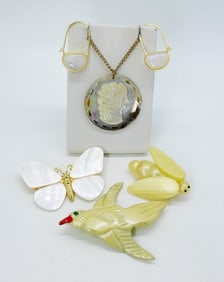 ABALONE CAMEO NECKLACE & MORE