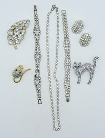 VTG KRAMER RHINESTONE EARRINGS & MORE